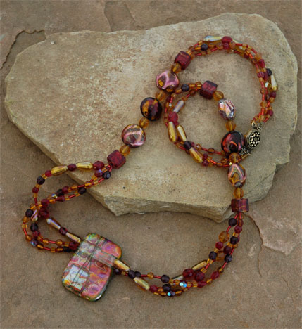 Masquerade In Red Necklace